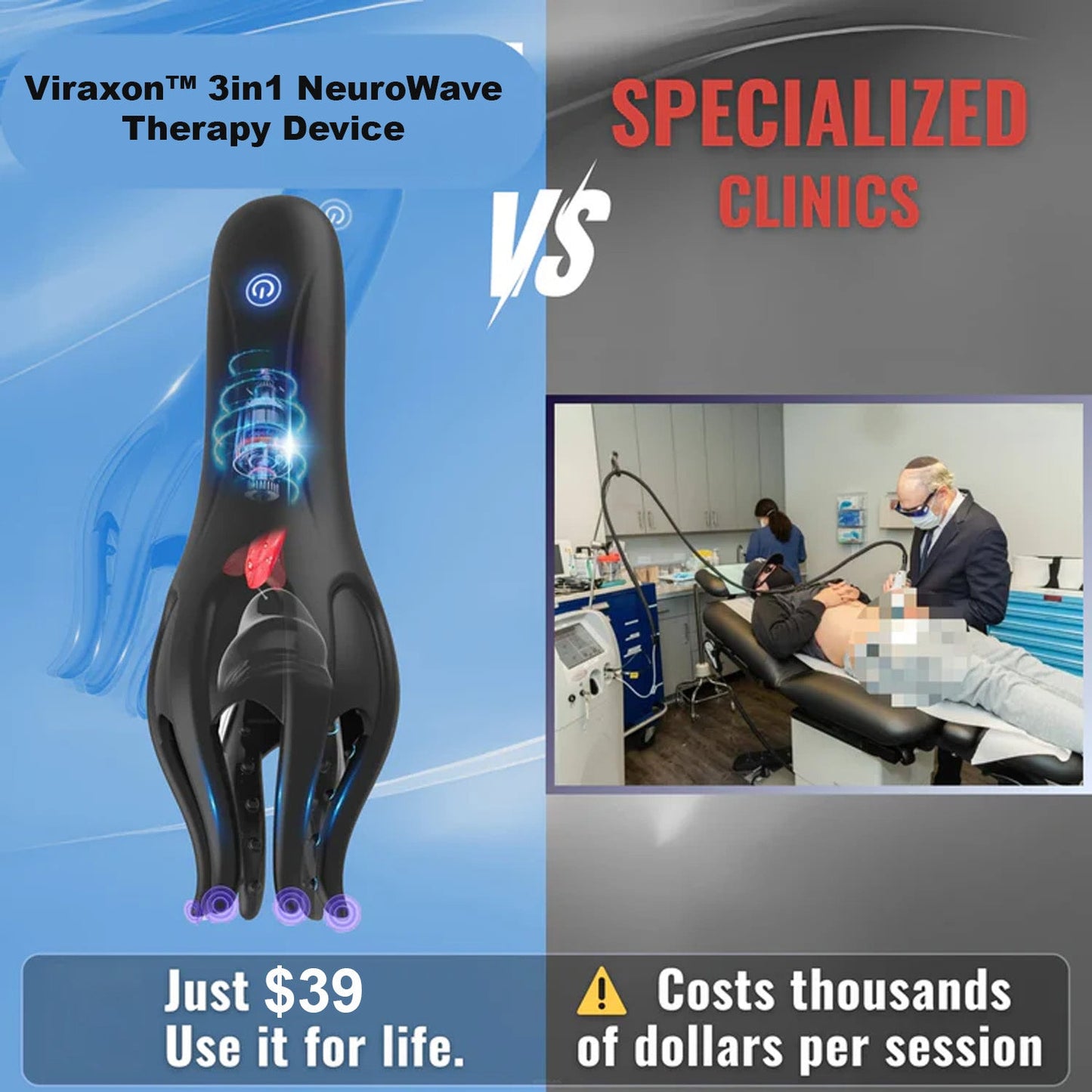 ❄️ Flash Sale 70% OFF 💪 Viraxon™ 3in1 NeuroWave Therapy Device