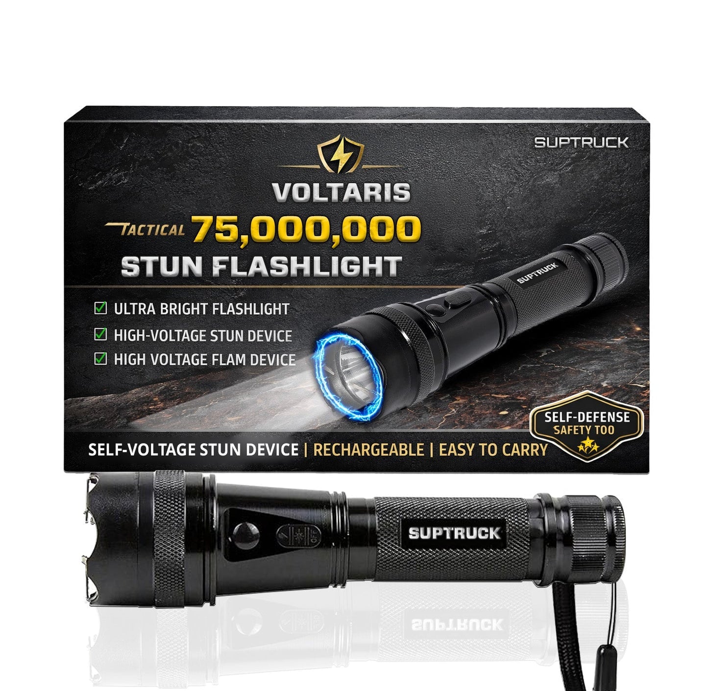 💥 2026 New Year Sale 75% OFF ️🔦 Voltaris 75M Stun Flashlight ⚡