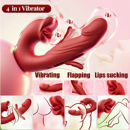 ❄️ Flash Sale 70% OFF 💋 2025 Upgraded Luvora™ 4-in-1 Flapping & Licking Vibrator