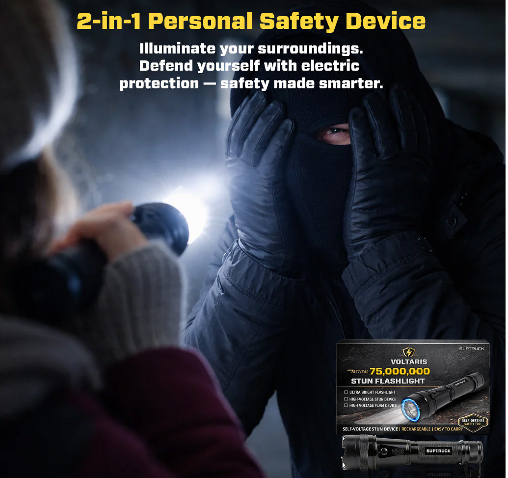 💥 2026 New Year Sale 75% OFF ️🔦 Voltaris 75M Stun Flashlight ⚡